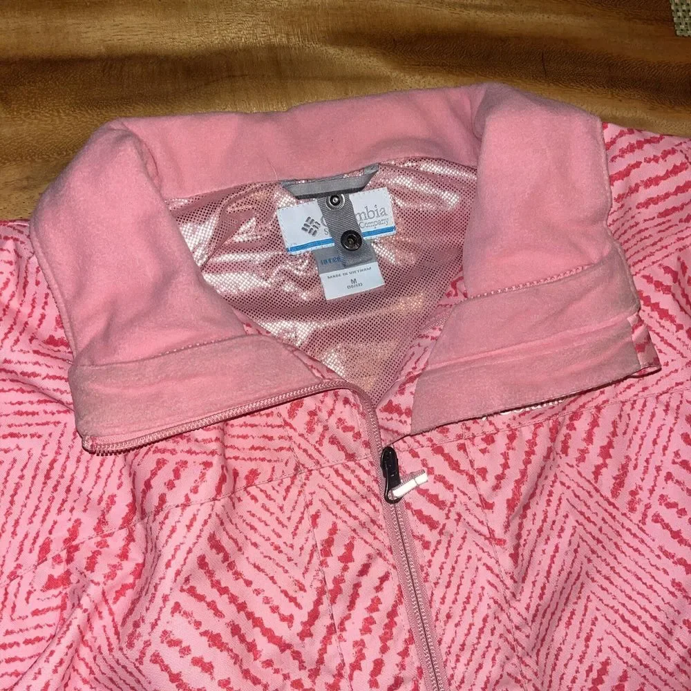 Columbia Interchange Size M 10/12‎ Girls Pink Full Zip Hood Insulated Jacket